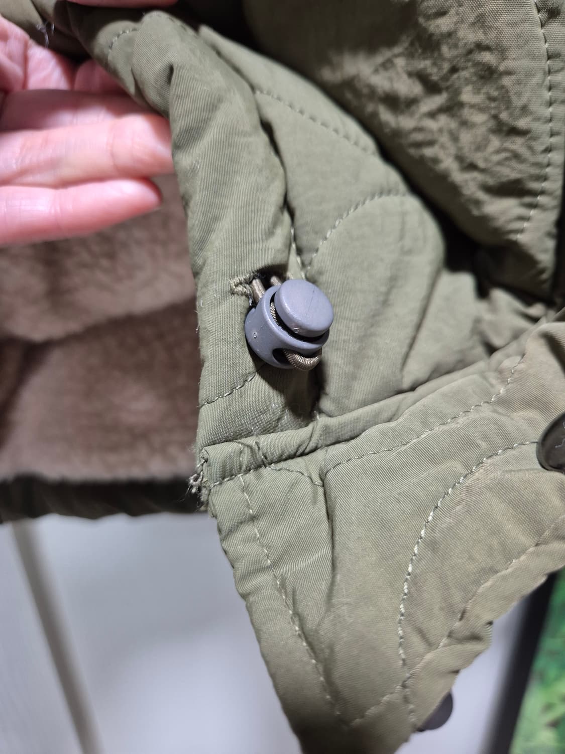 빈티지 카키색 퀼팅 점퍼. 새상품 상품이미지9