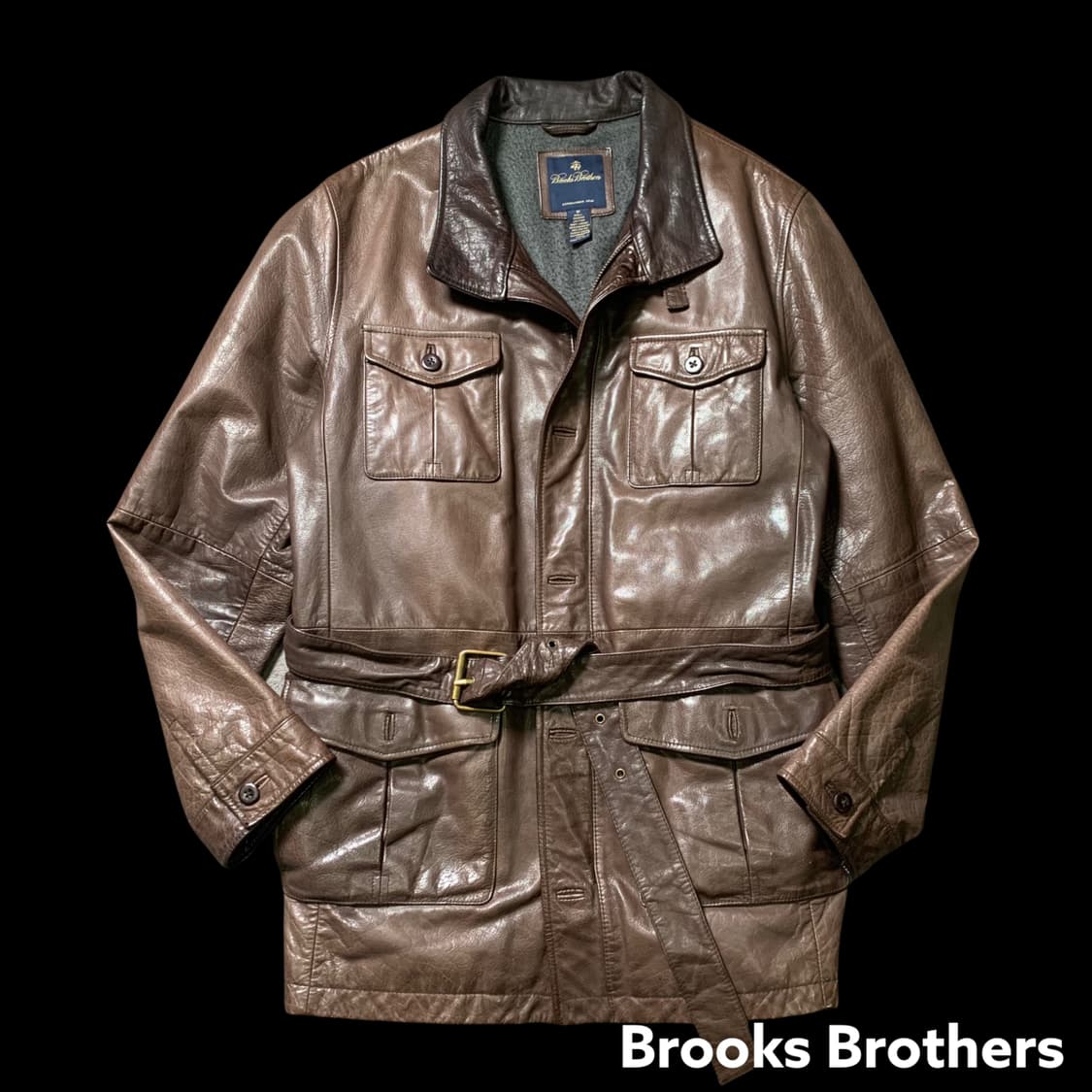 [M~L] 브룩스브라더스 벨티드 가죽 자켓 상품이미지1