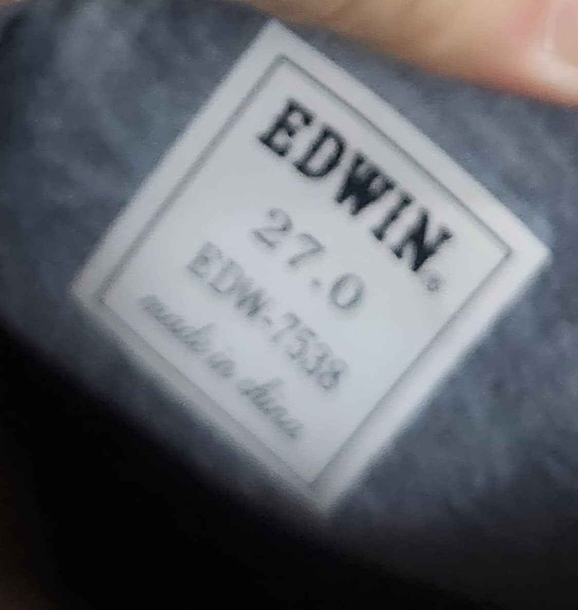 EDWIN 에드윈 네이비 레더 슬립온 270mm 상품이미지9