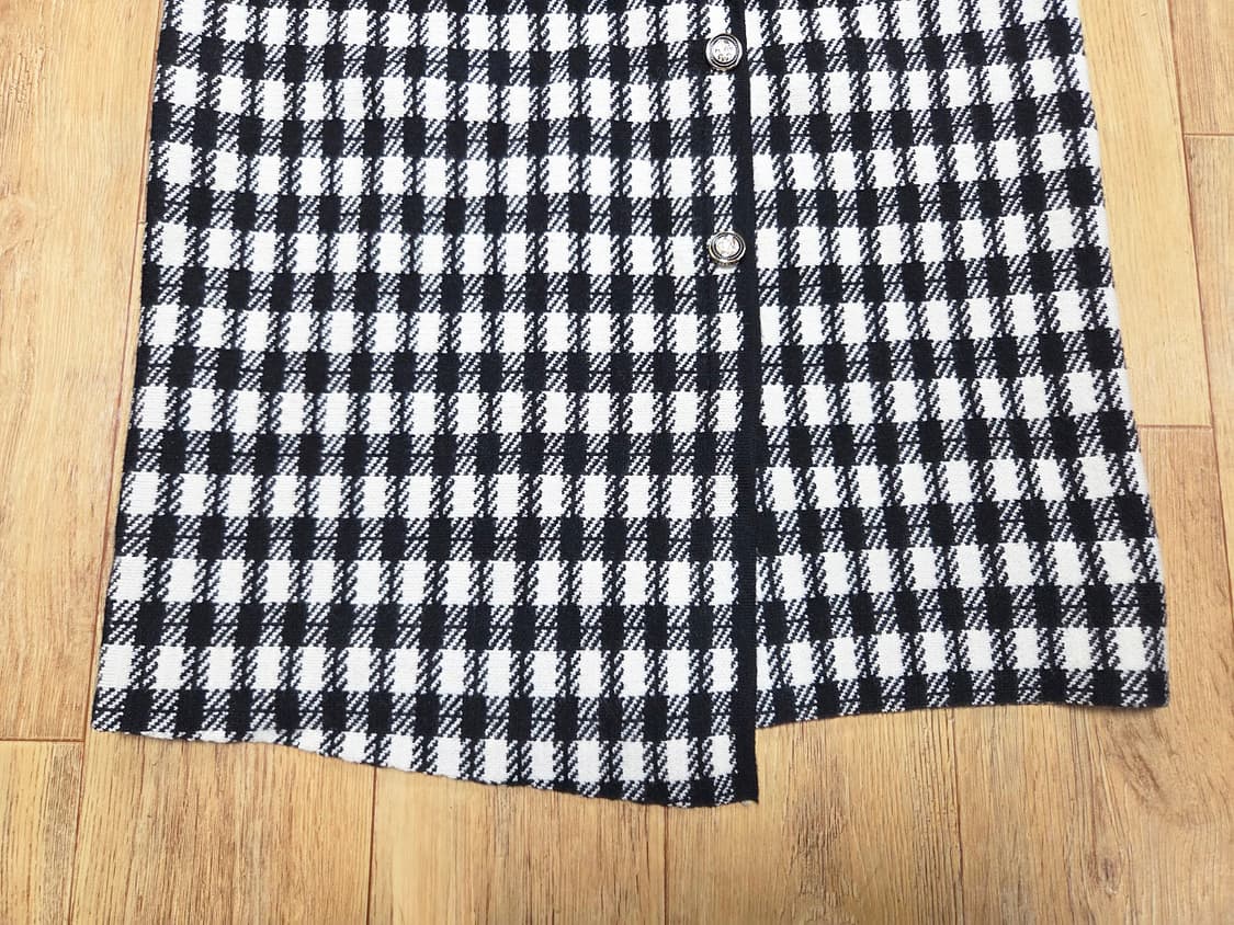 더히스토리(the history) 언발 체크니트스커트 55-66 새상품 상품이미지6