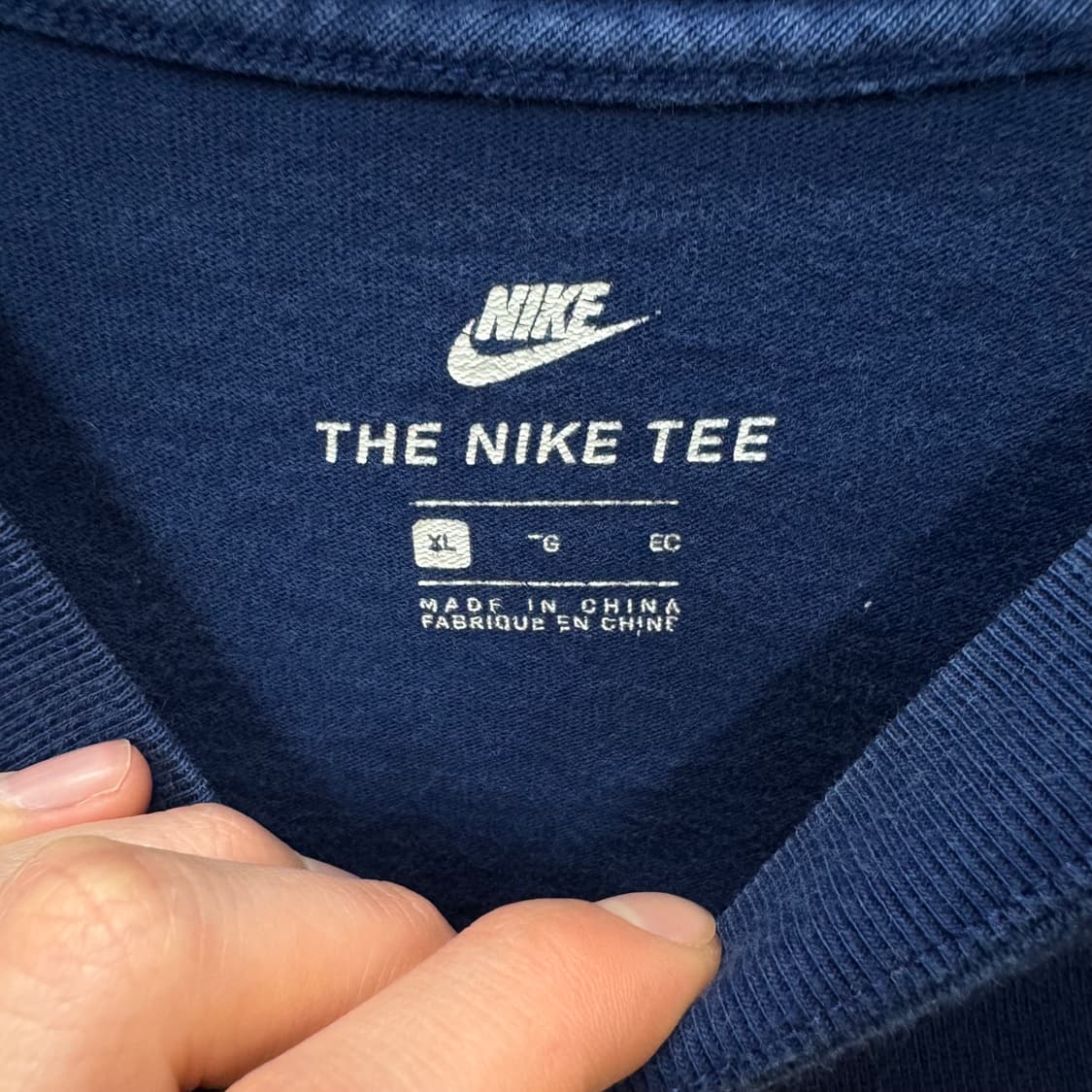 나이키 스웻 반팔티 전면 레터링 빅로고 포인트 네이비 상품이미지7
