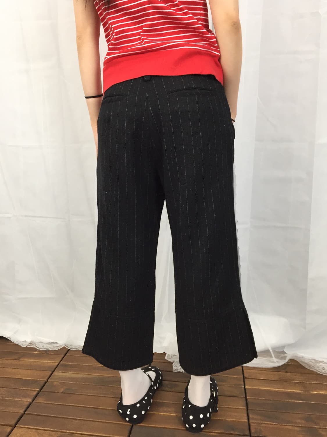 'RENAULT' Wool Check Crop Pants 상품이미지3