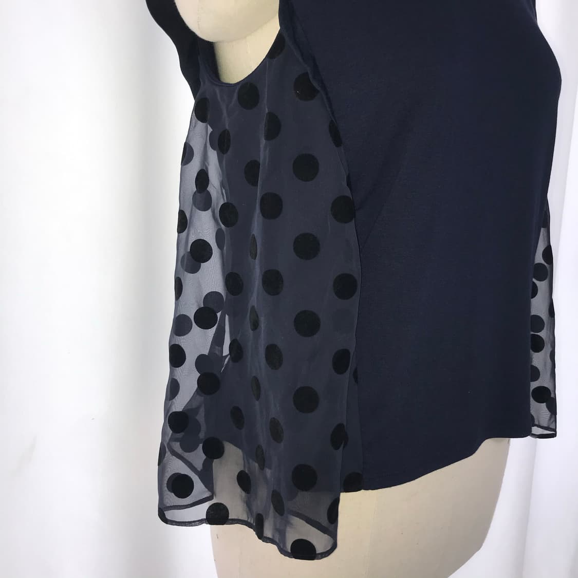Black dot collar sleeveless 상품이미지3