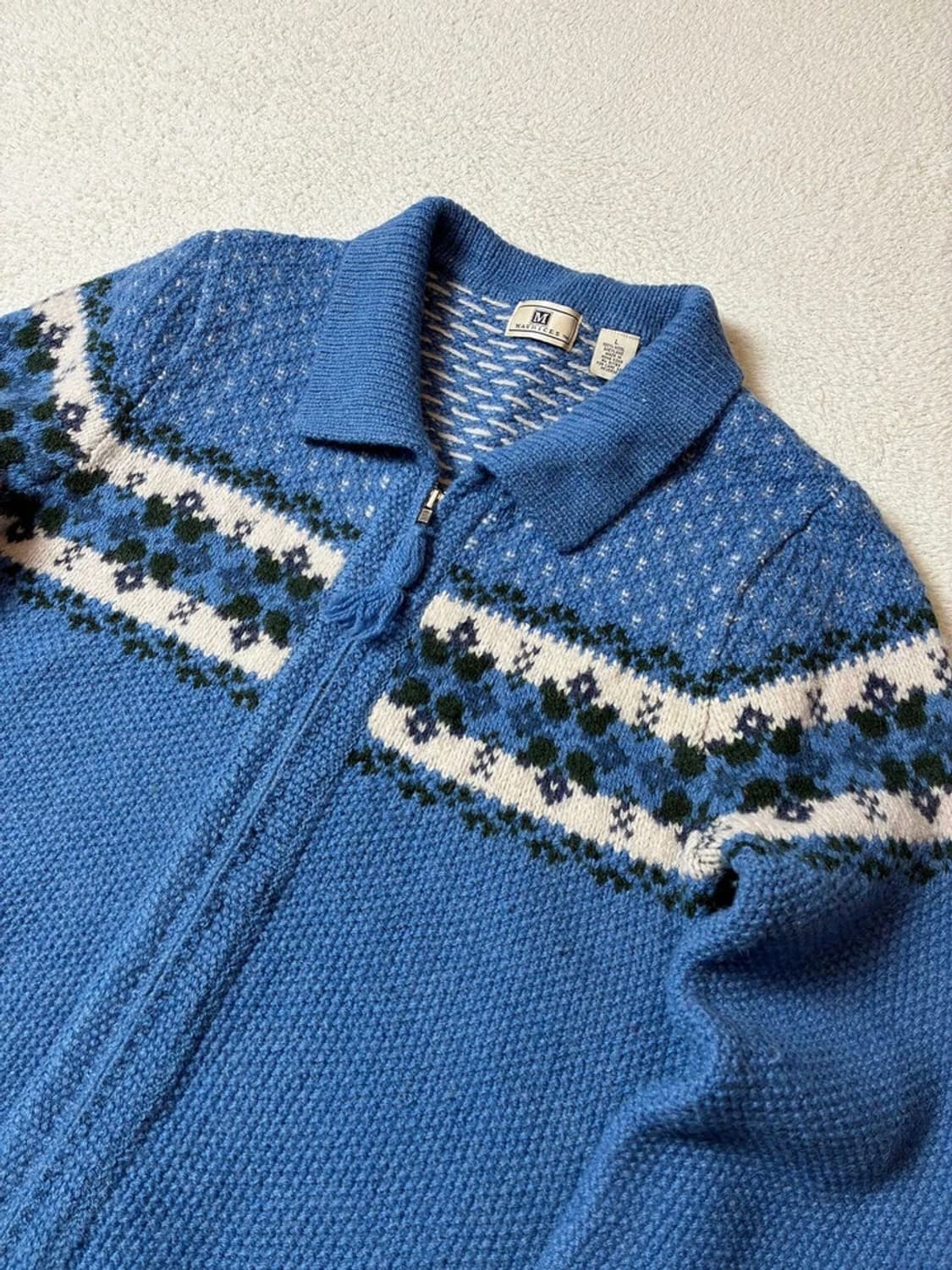 모리스 Maurices 셰틀랜드 울 풀집 스웨터 가디건 PN7322 상품이미지2