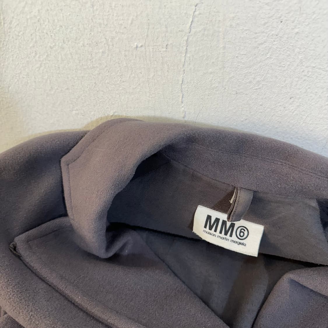 36 우먼S-M 메종마르지엘라 MM6 그레이 캐시미어혼방 리얼버튼 더블코 상품이미지2
