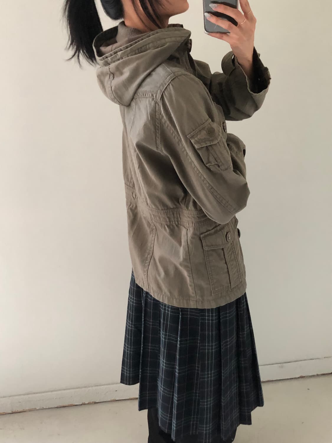 일본빈티지 사파리 후드자켓  상품이미지4