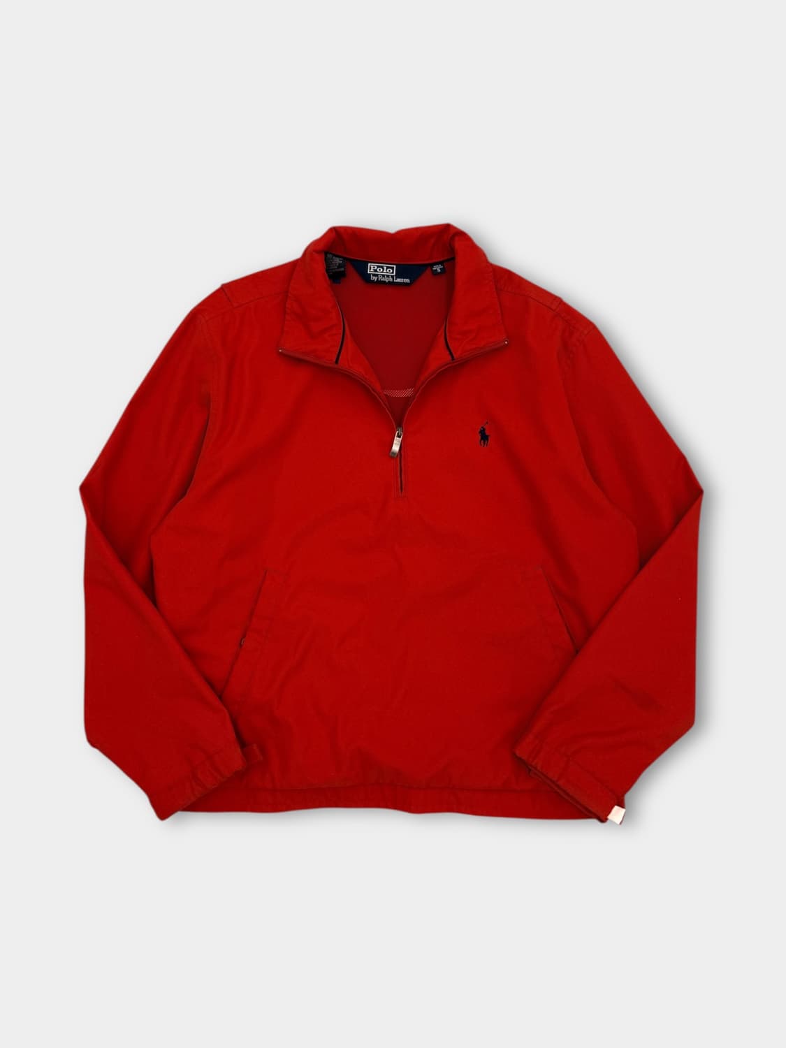 폴로 랄프로렌 오버핏 레드 하프집 폴리쉘 아노락 자켓 상품이미지1