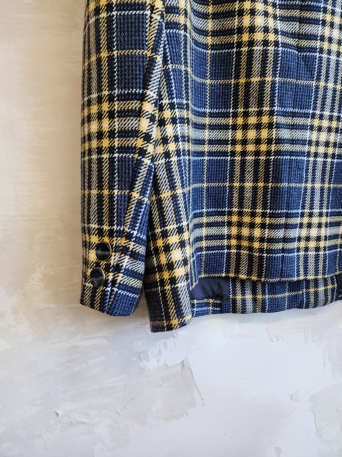 울 체크 자켓 상품이미지3