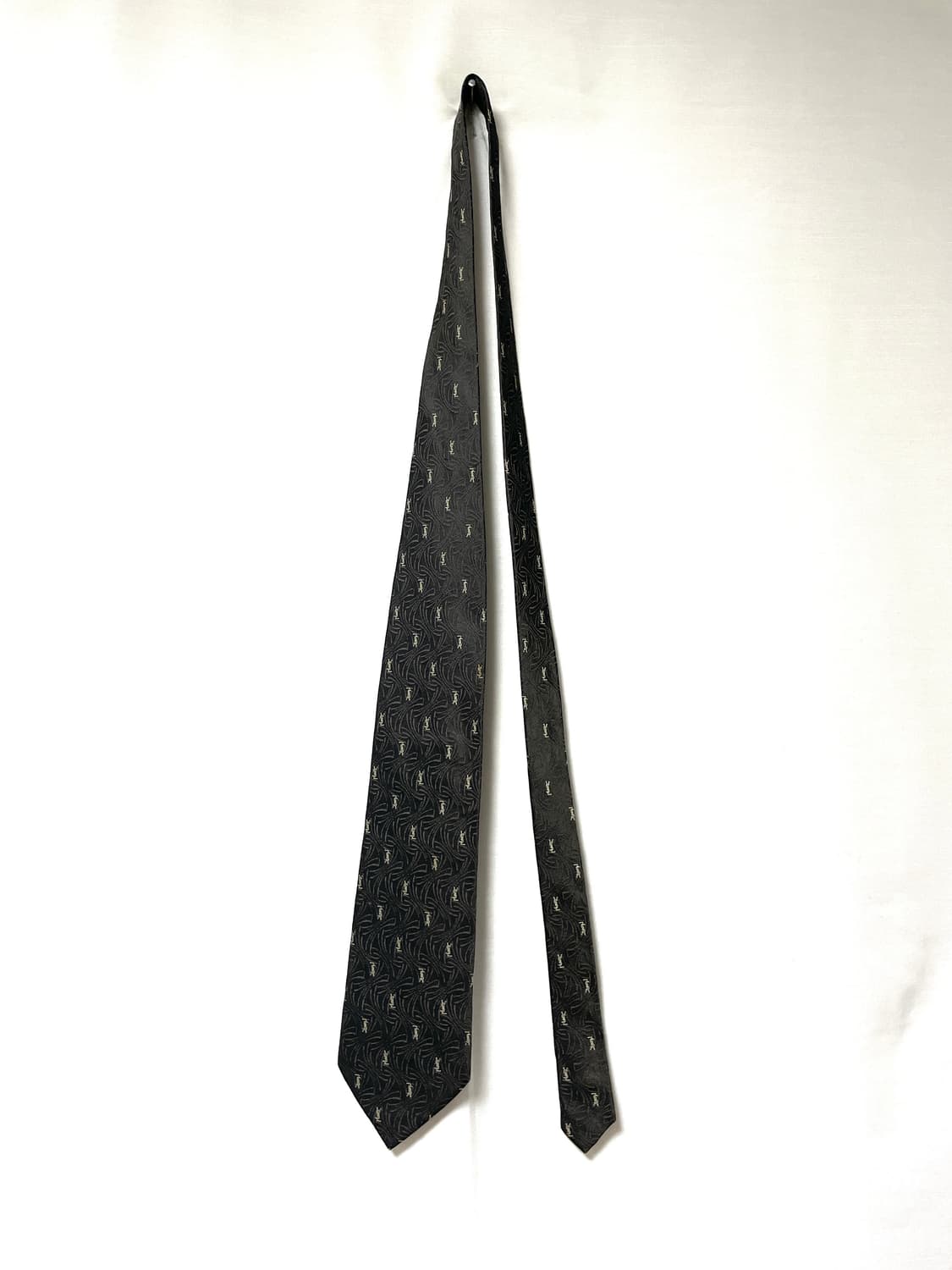 YSL 입생로랑 정품 명품 시그니처 모노그램 실크 넥타이 _ 딥브라운 상품이미지5