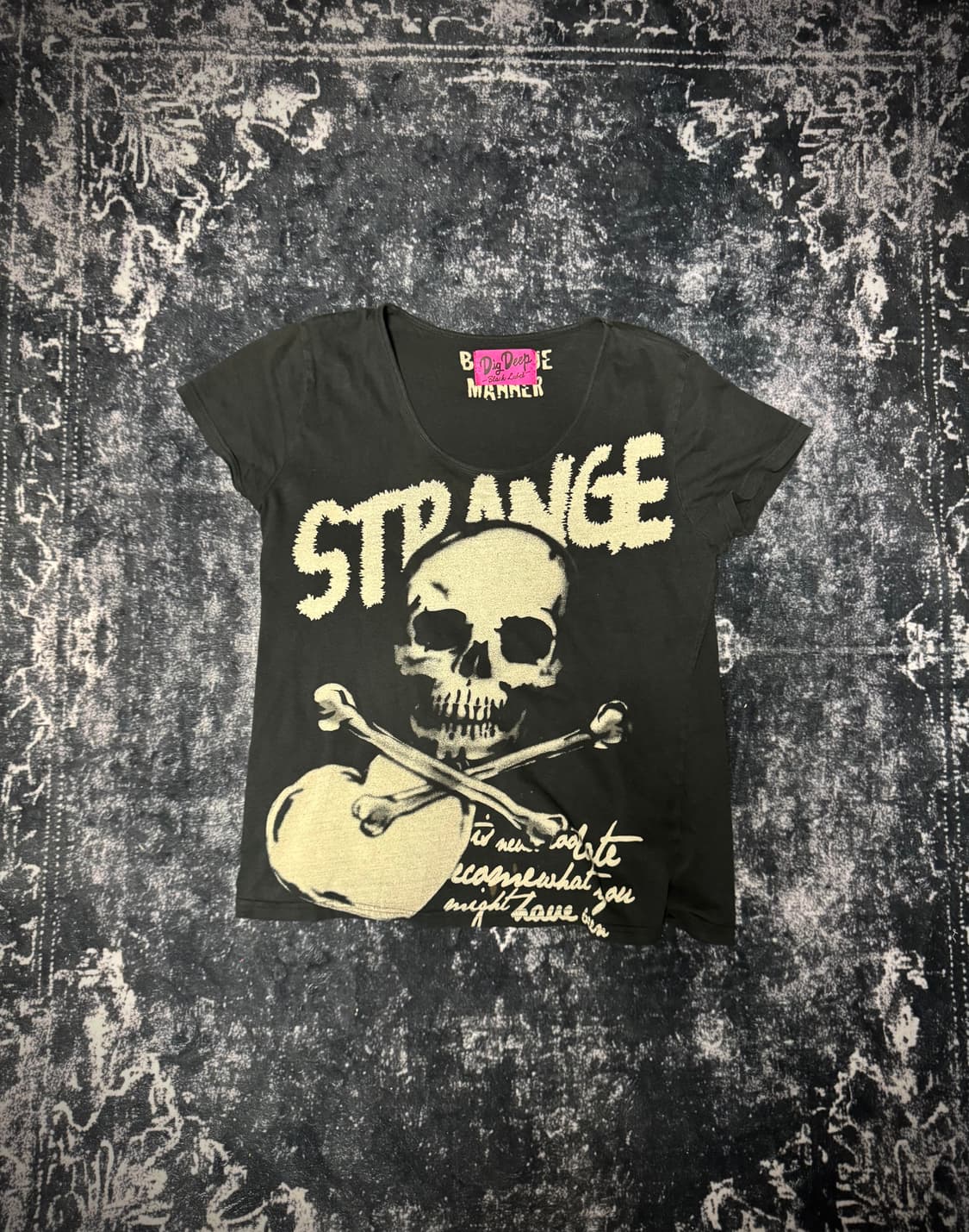 “DIG DEEP” Punk style short t-shirt 상품이미지1