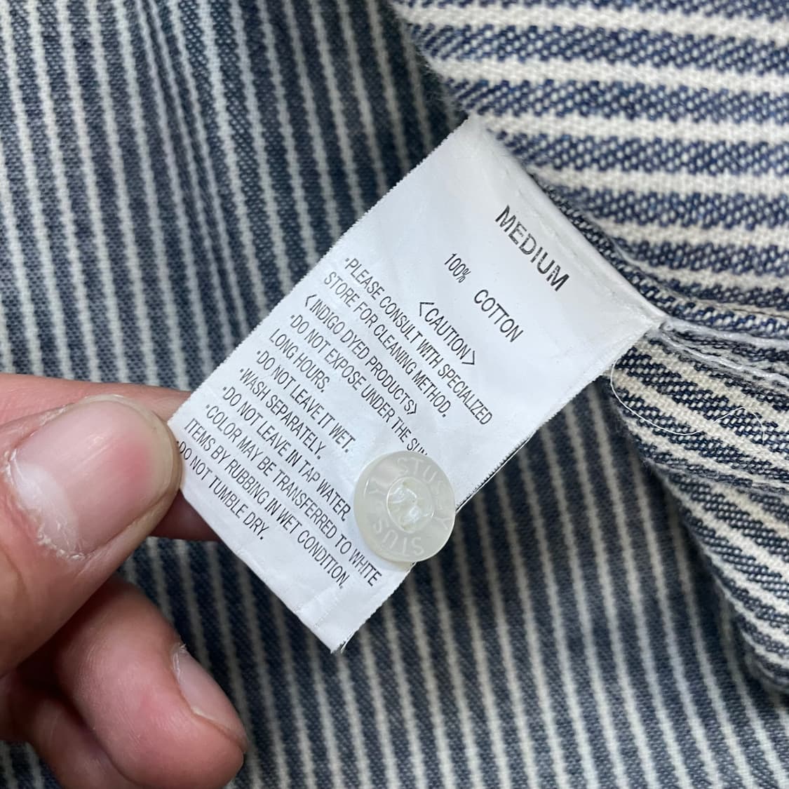 스투시 Stussy 차이나 카라 스트라이프 데님 셔츠 상품이미지4