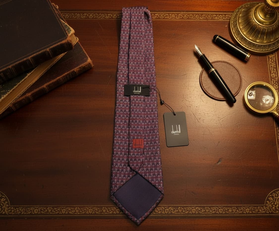 [새상품] 던힐 dunhill 이탈리아제 실크 넥타이 상품이미지5