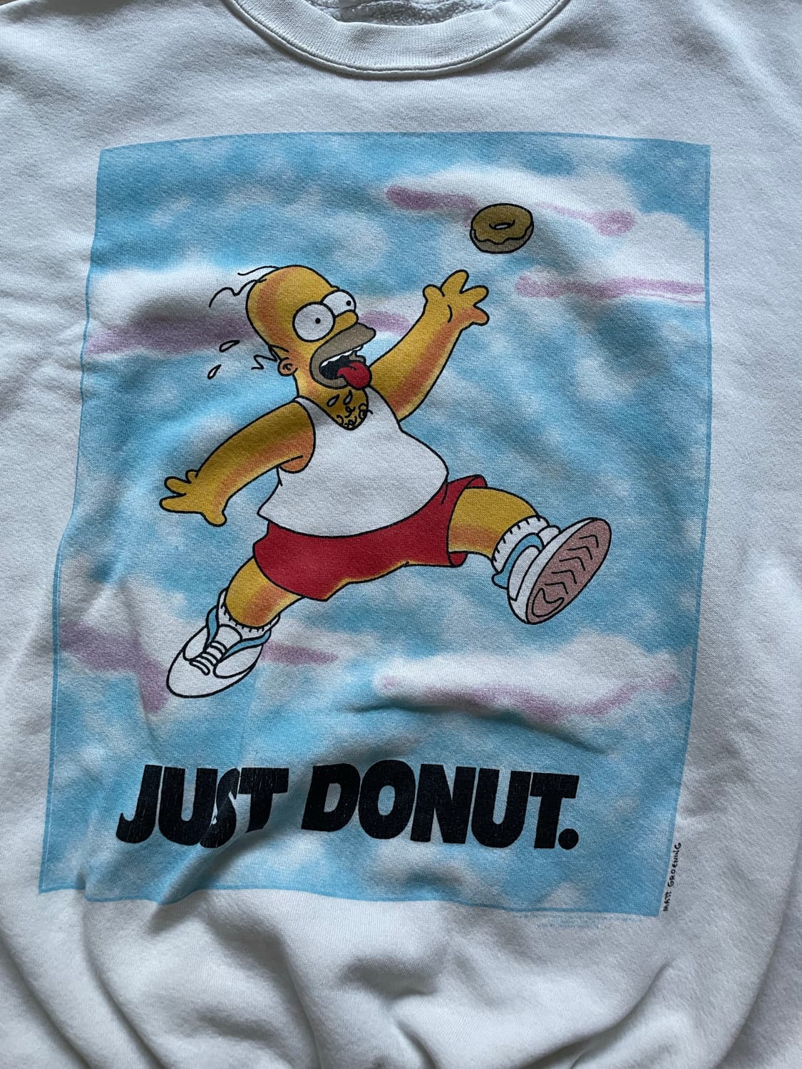 90s 심슨 Just Donut 나이키 패러디 스웻셔츠  상품이미지4