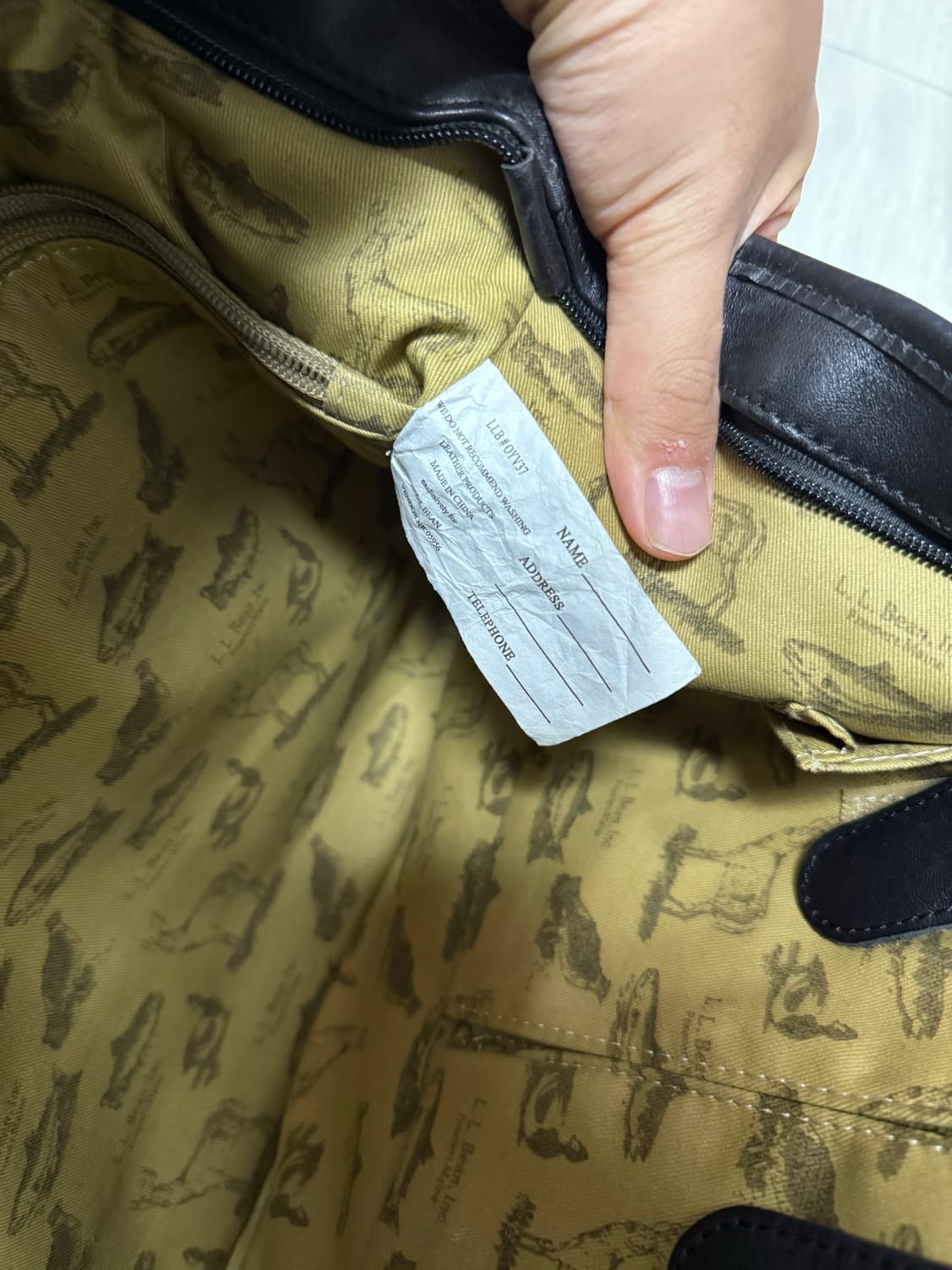 (OS)LLBEAN 엘엘빈 레더 라지 토트백 블랙 상품이미지5