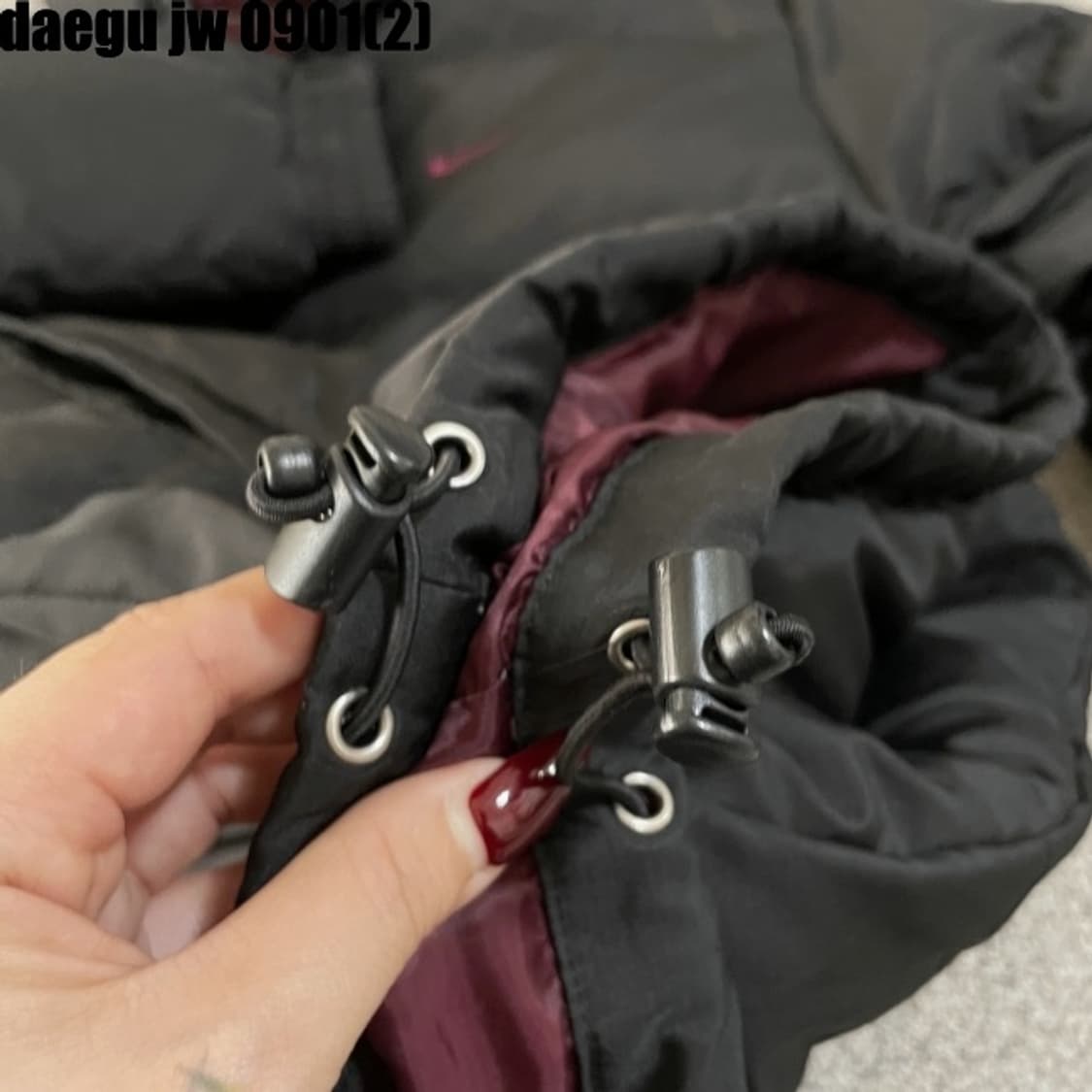 나이키 버건디 로고 뉴챔프 패딩 상품이미지5