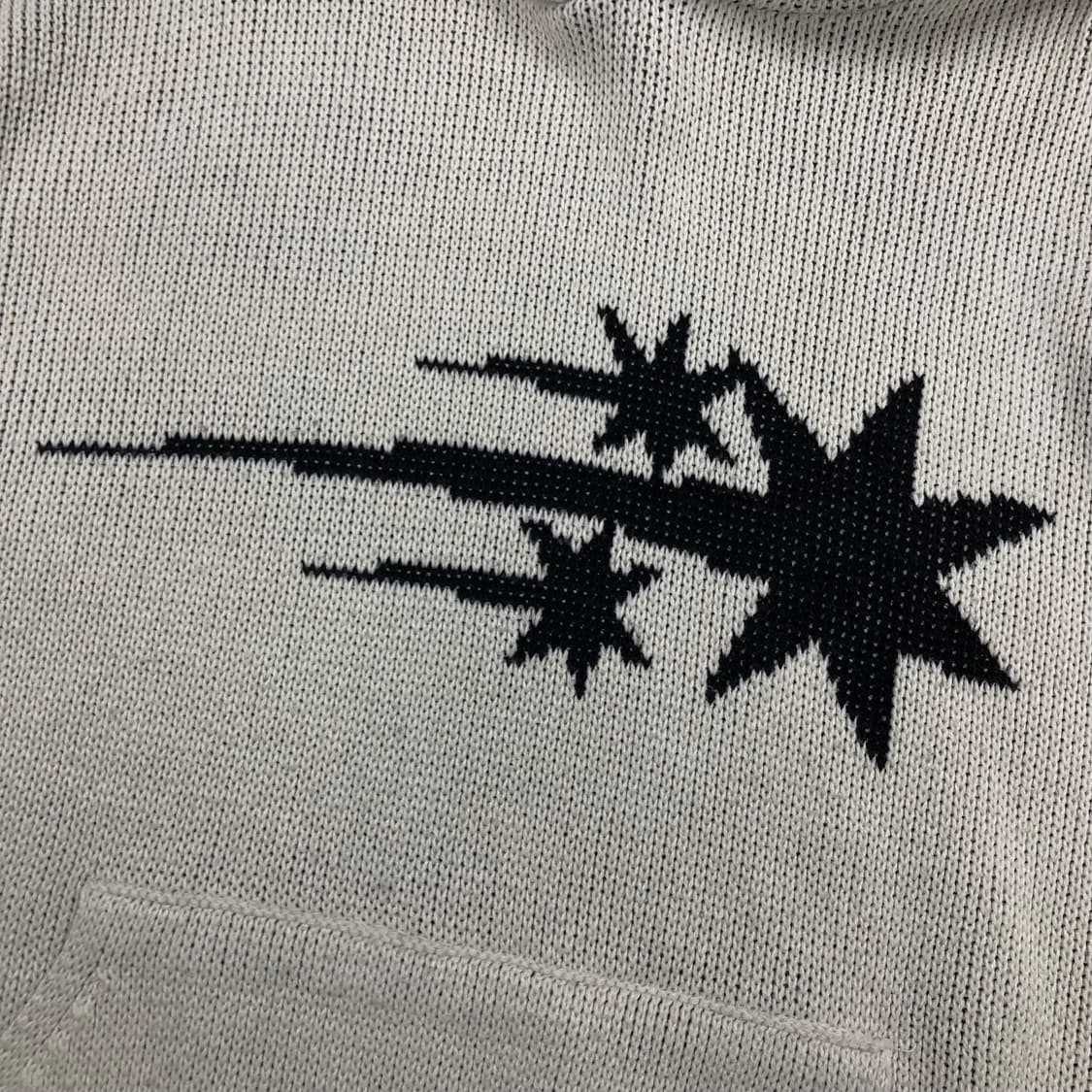 나이스고스트클럽 아이보리 컬러 빅로고 후디 니트 상품이미지2