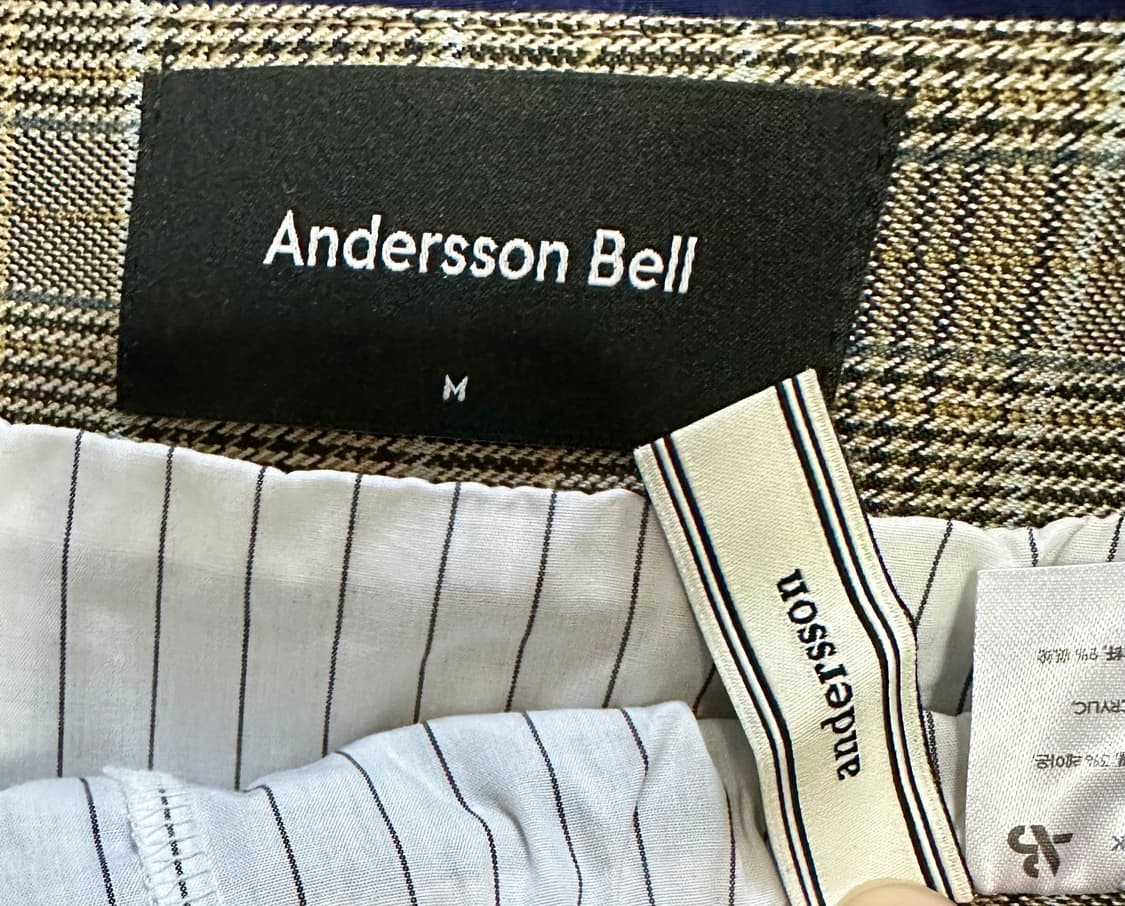 앤더슨벨 레이어드 테일러드 스커트 베이지 M 상품이미지4