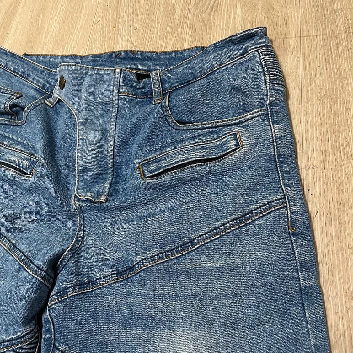 모토팬츠 절개 라이딩바이커진 데님 청바지 [중청] XL 상품이미지5