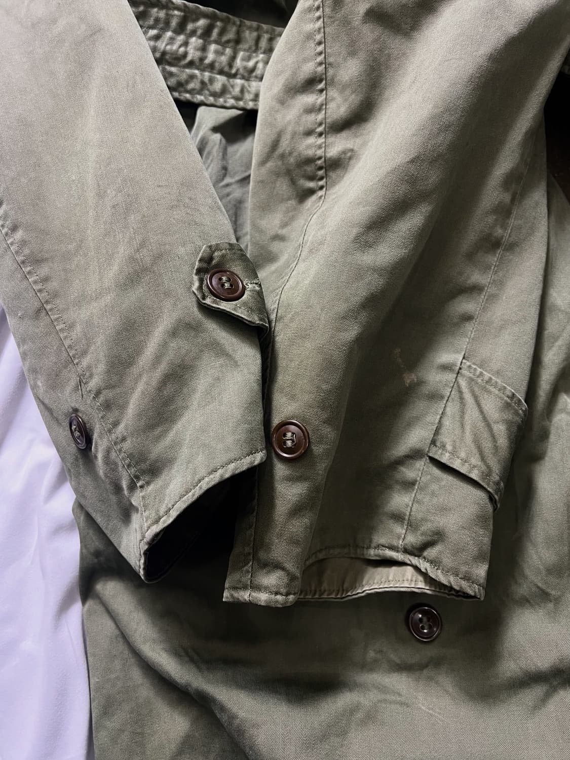 50s 빈티지 미군 OG-107 트렌치코트 상품이미지8
