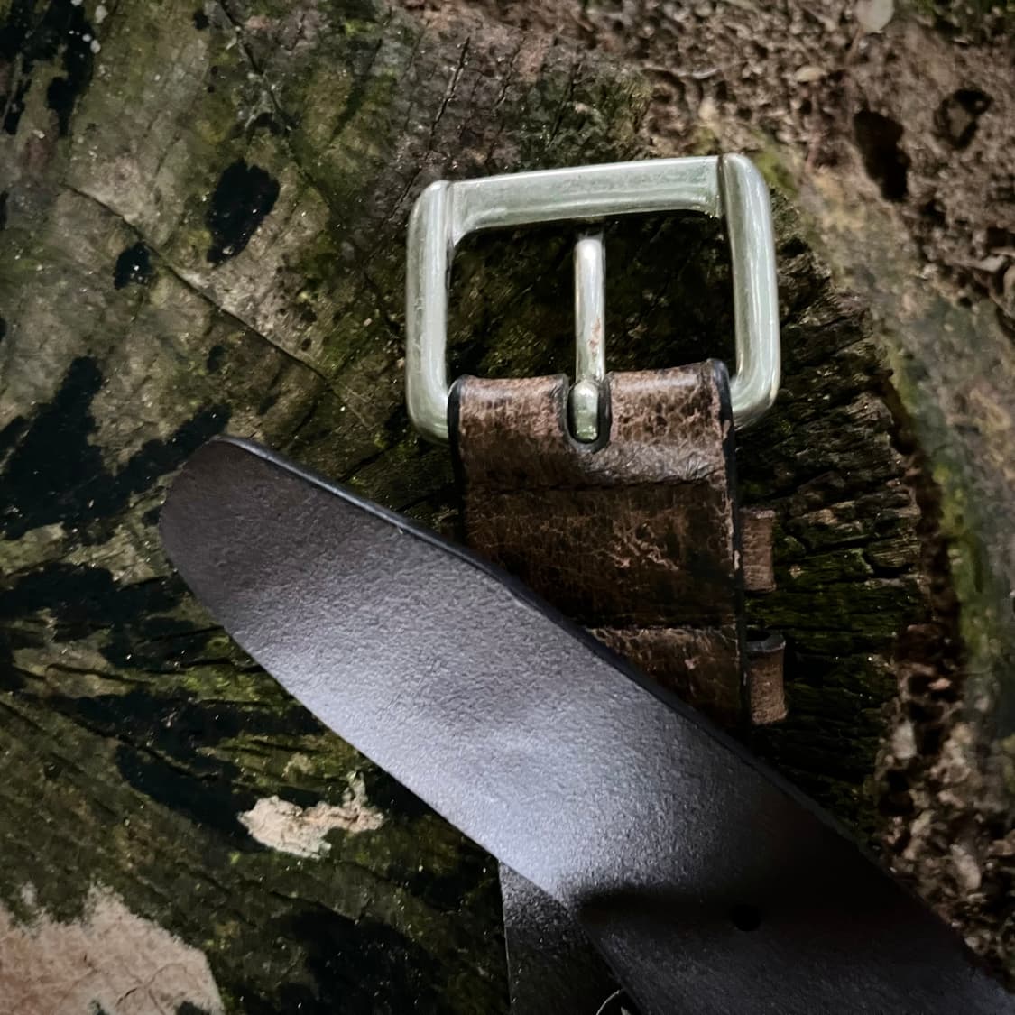 Basixx 스톤 워시 리얼 레더 벨트 상품이미지5