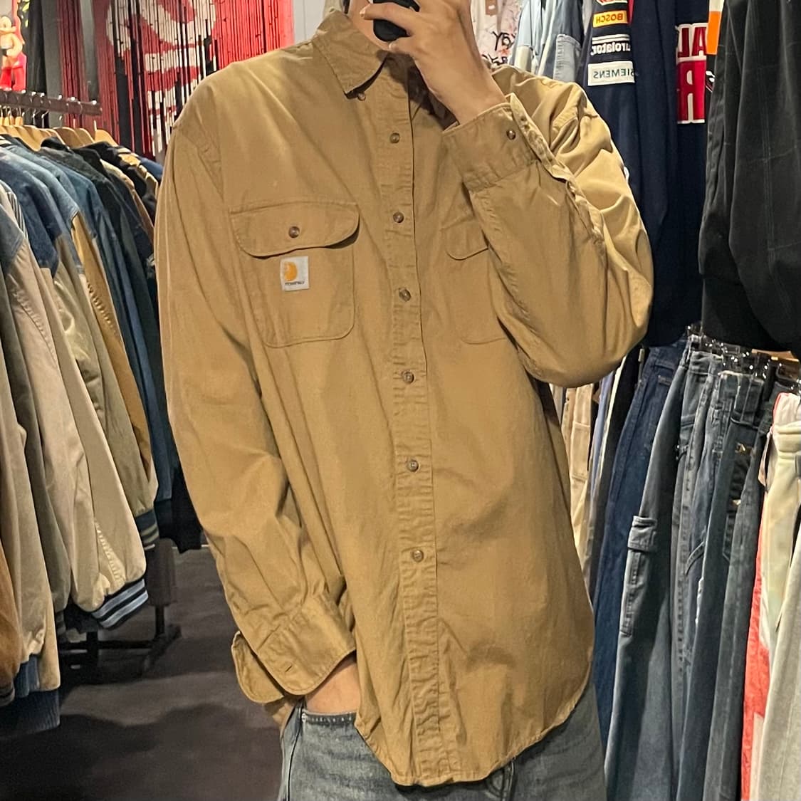 [IM] carhartt 칼하트 베이지 긴팔 셔츠 상품이미지4