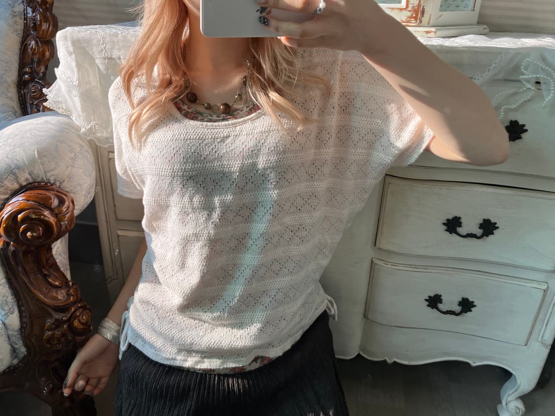 빈티지 하구미 레이어드 블라우스 상품이미지8