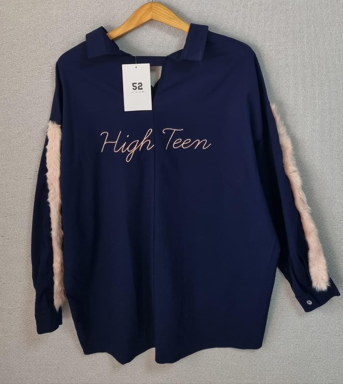 새상품) ~88 (XL) oioi 네이비 블라우스 상품이미지1