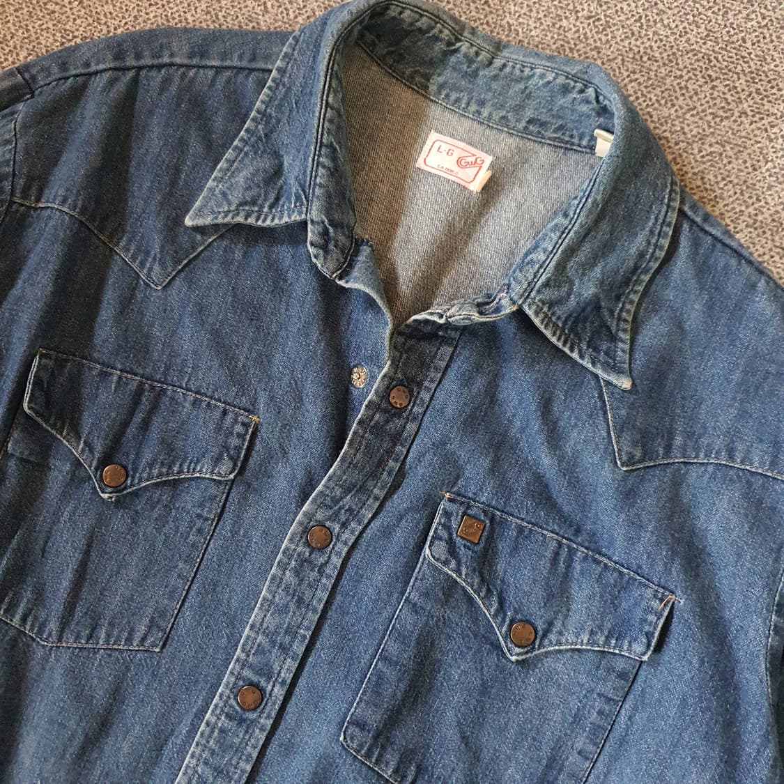 70s미국 수입 데님  웨스턴 셔츠  no.51 상품이미지3