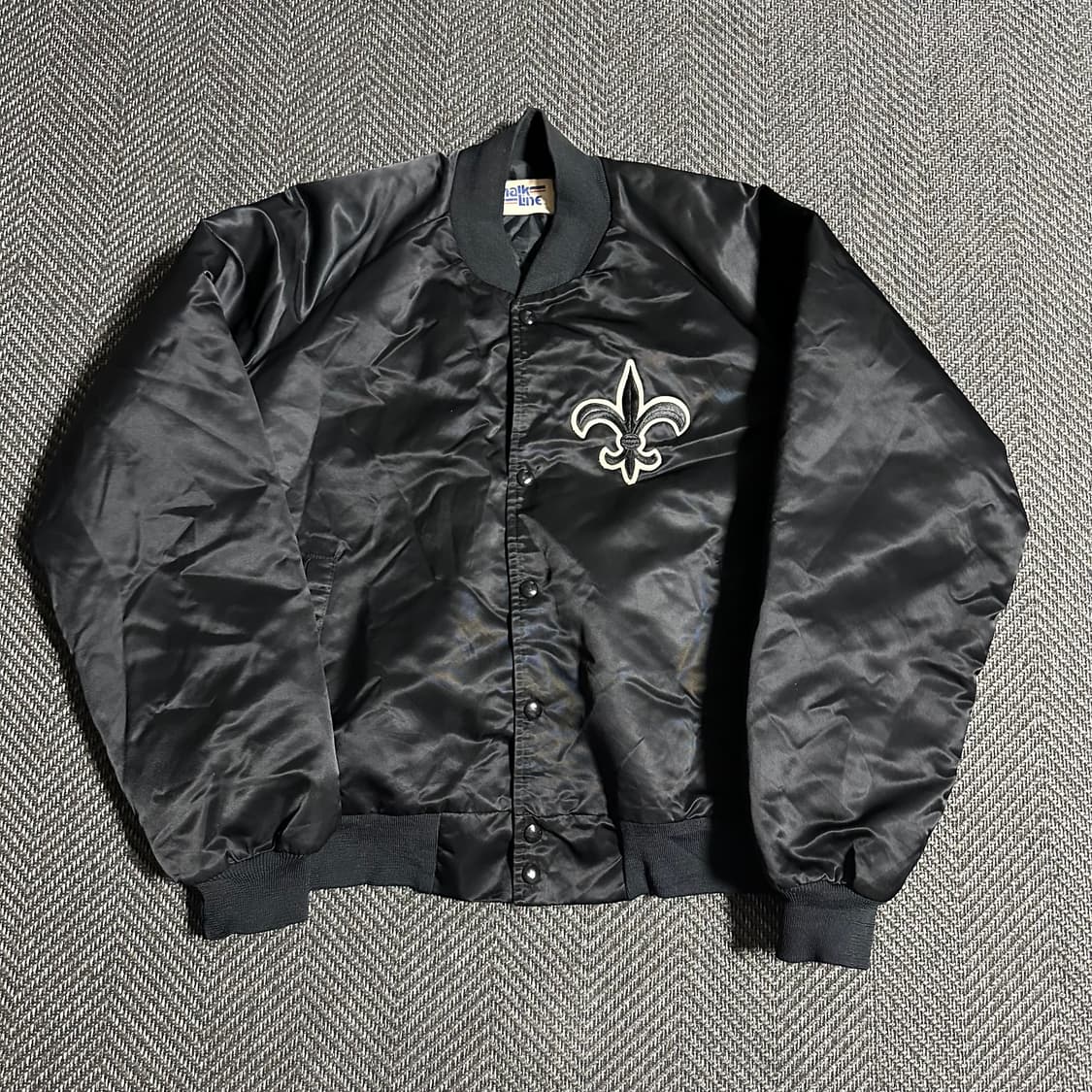 80s Chalk Line New Orleans 로고 새틴 자켓 상품이미지1