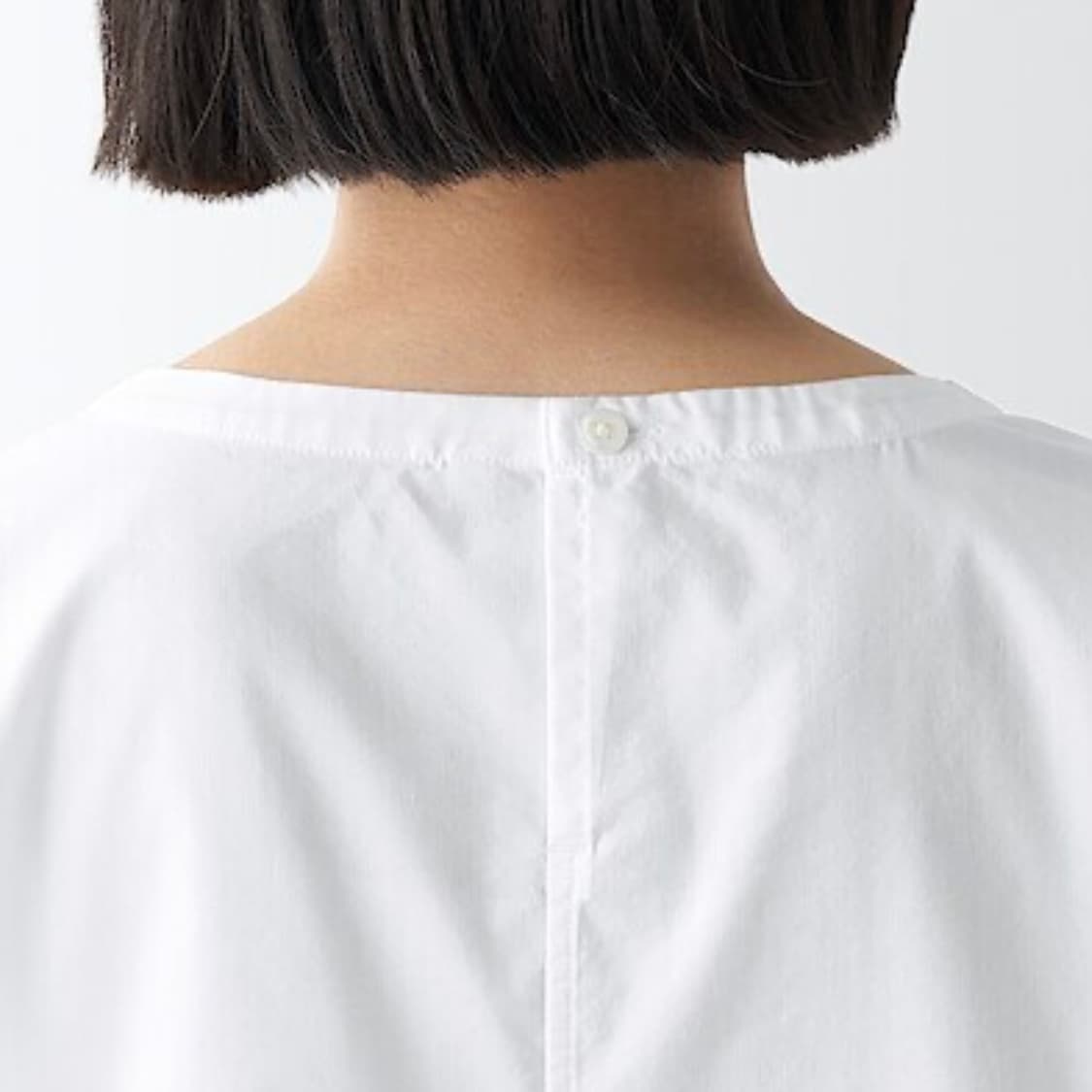 무인양품 건조가 빠른 브로드 5부 소매 블라우스 (새상품) 상품이미지10