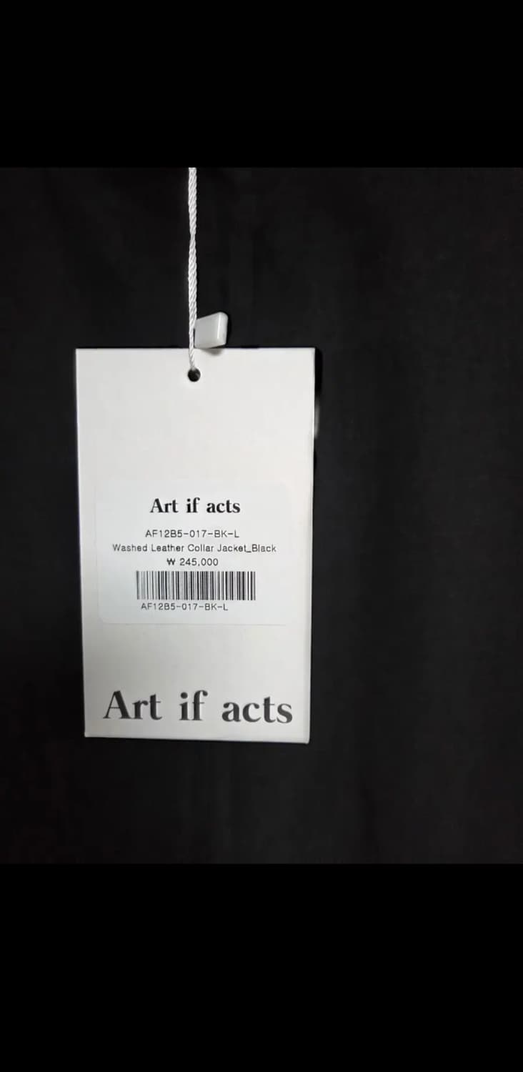 새상품) 아트이프액츠 워시드 레더 칼라 컬러 자켓 블랙 L 상품이미지4