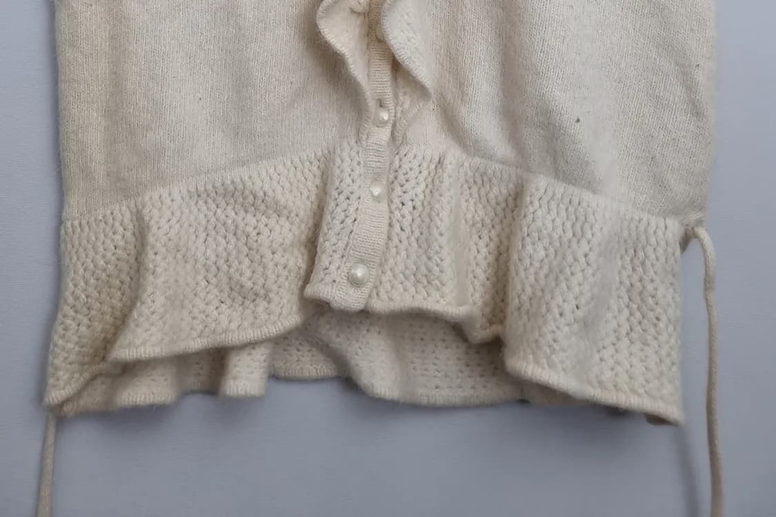 VANKNICOLE 크림 니트 베스트 상품이미지4