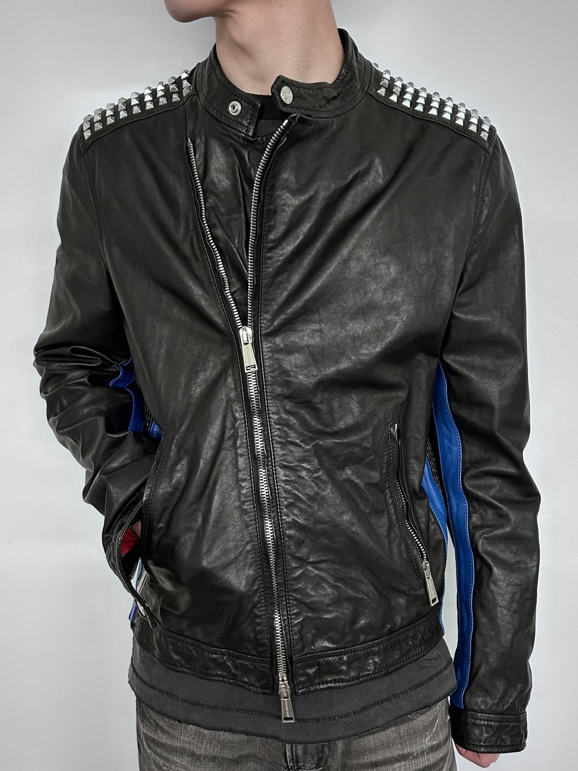 디스퀘어드2 12ss 아카이브 스터드 레더 자켓 상품이미지1