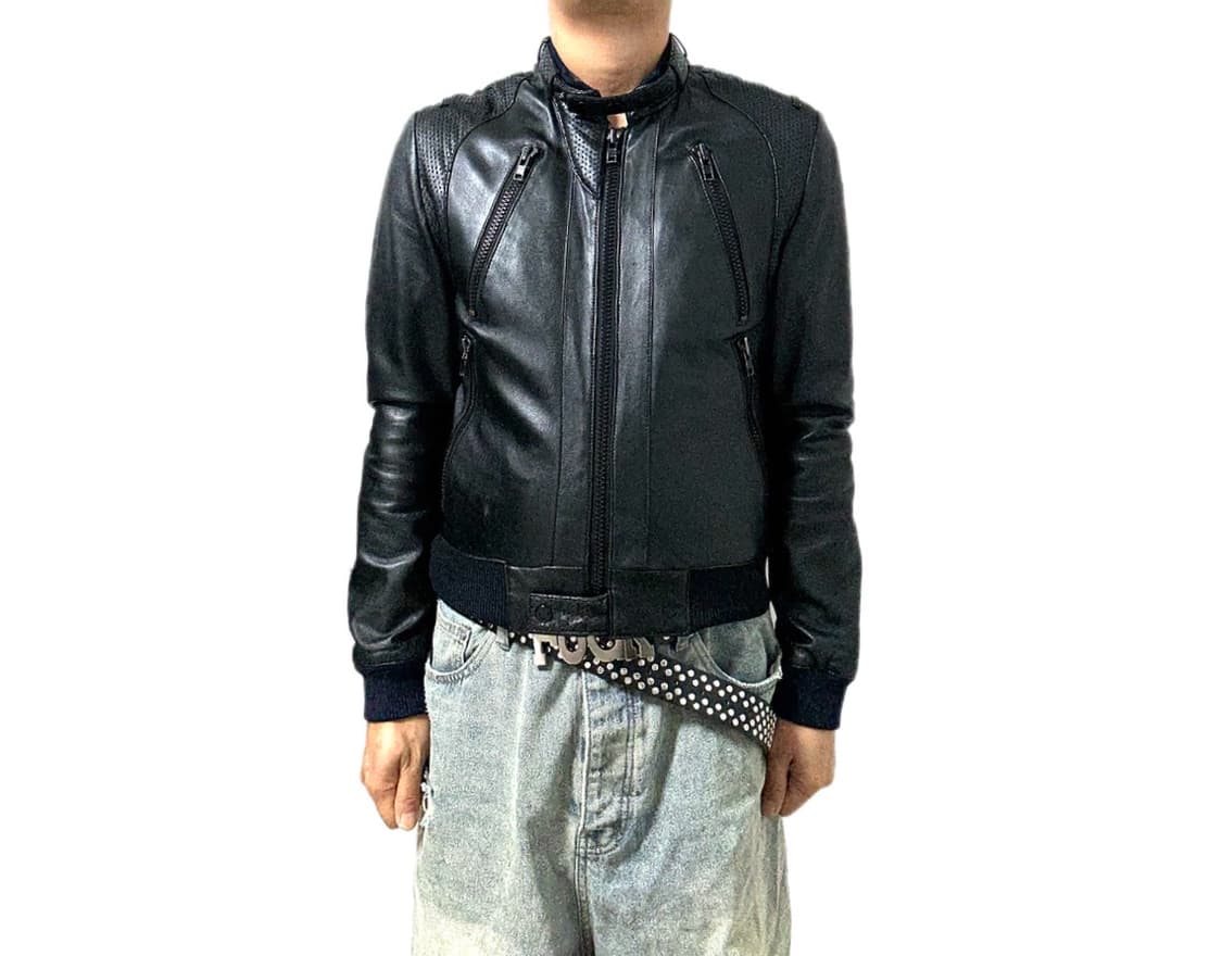 제너럴아이디어 멀티포켓 램스킨 바이커자켓 상품이미지1