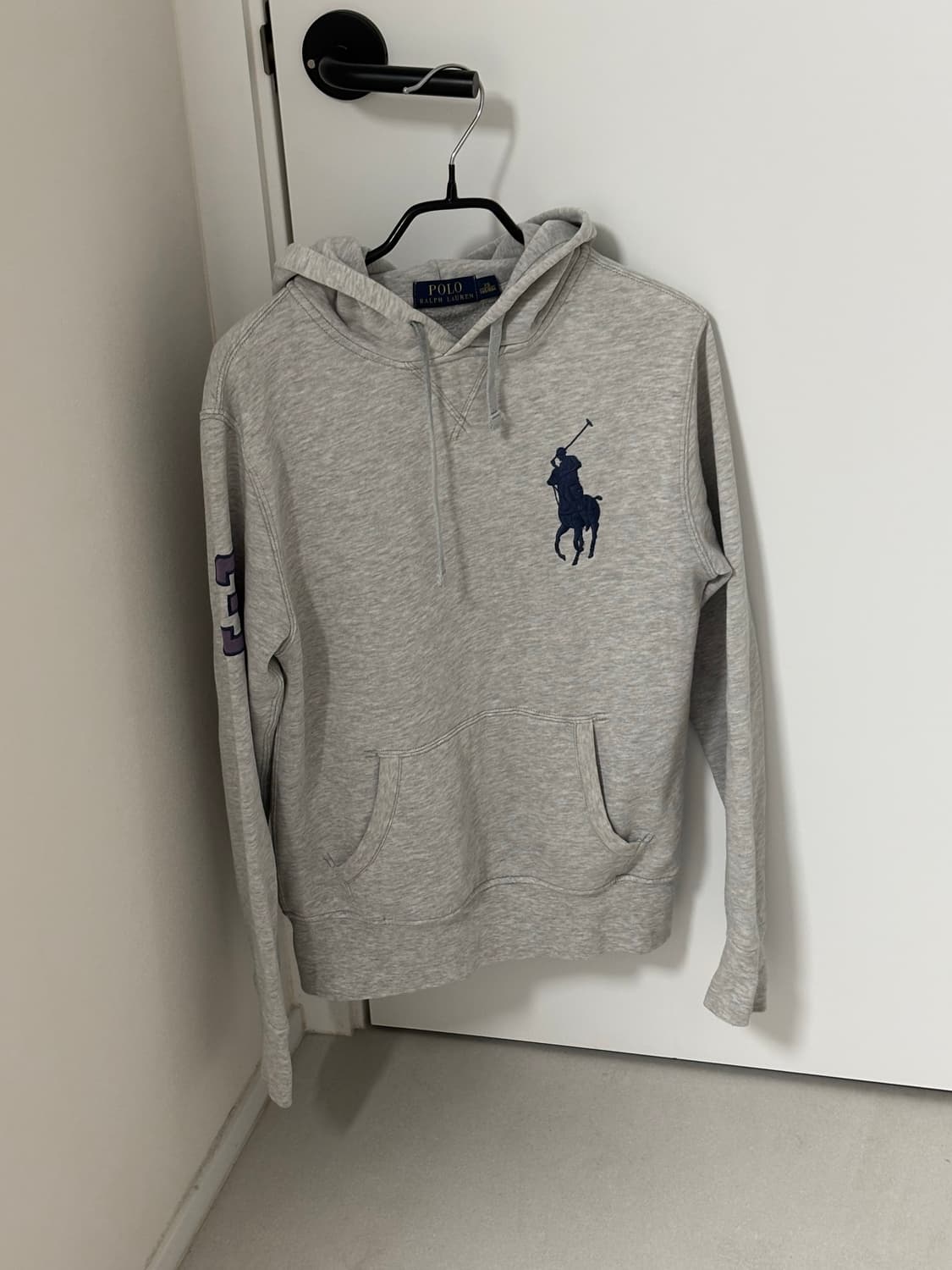 폴로 빅포니 그레이 후드티 xs 상품이미지1