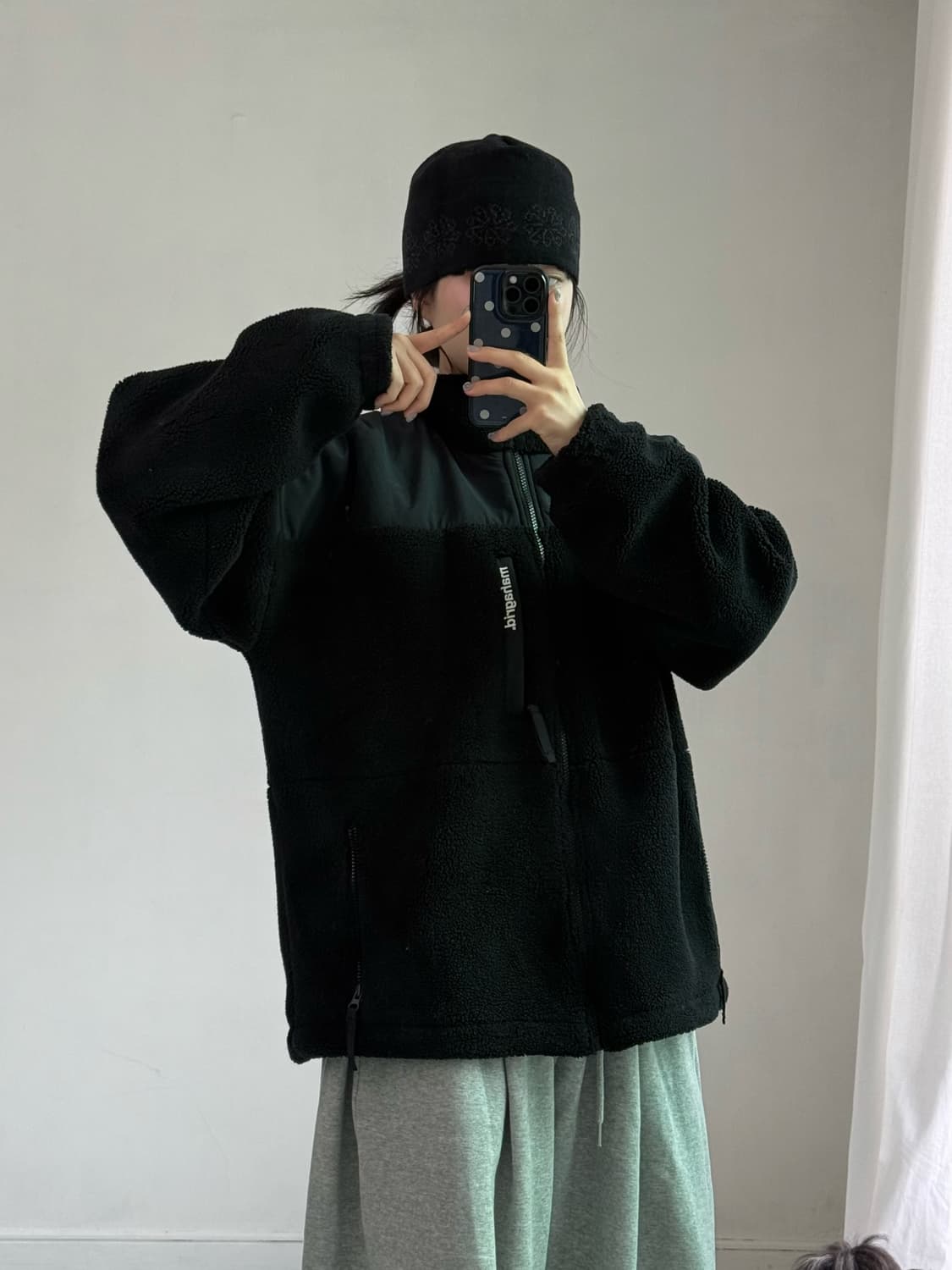 마하그리드 블랙 후리스 상품이미지2