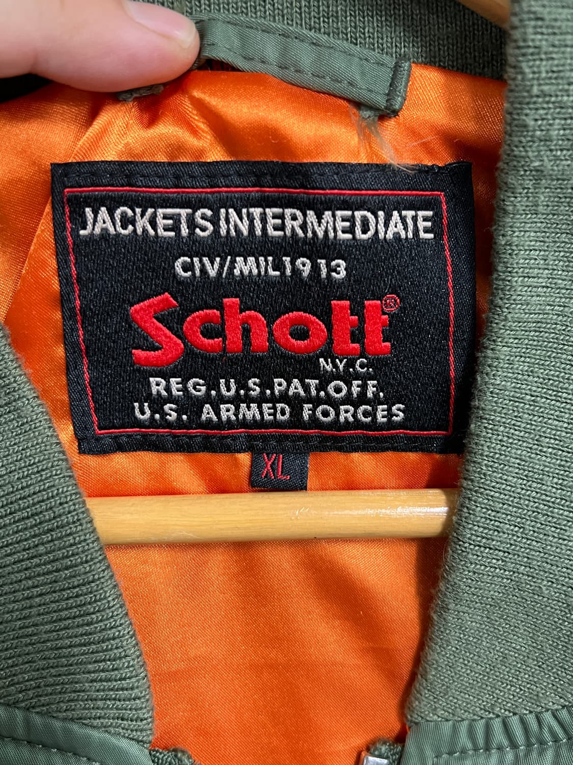 Schott 쇼트 B-25 인디안 패치 ma-1 항공 자켓 상품이미지5