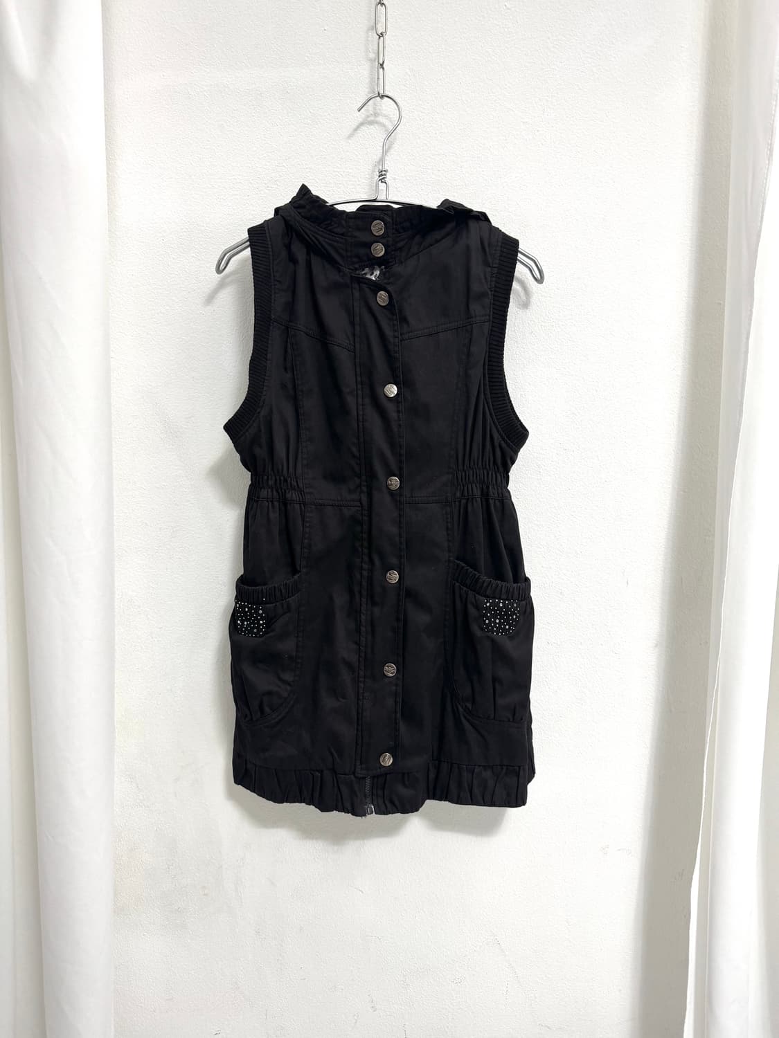 Zip-Up Button Hoodie Dress 상품이미지1