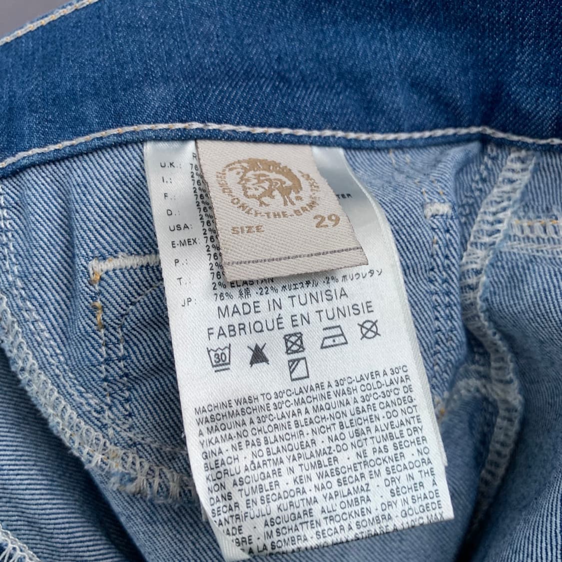 29인치 디젤 리비어 플레어 부츠컷 스판 데님 청바지 상품이미지6