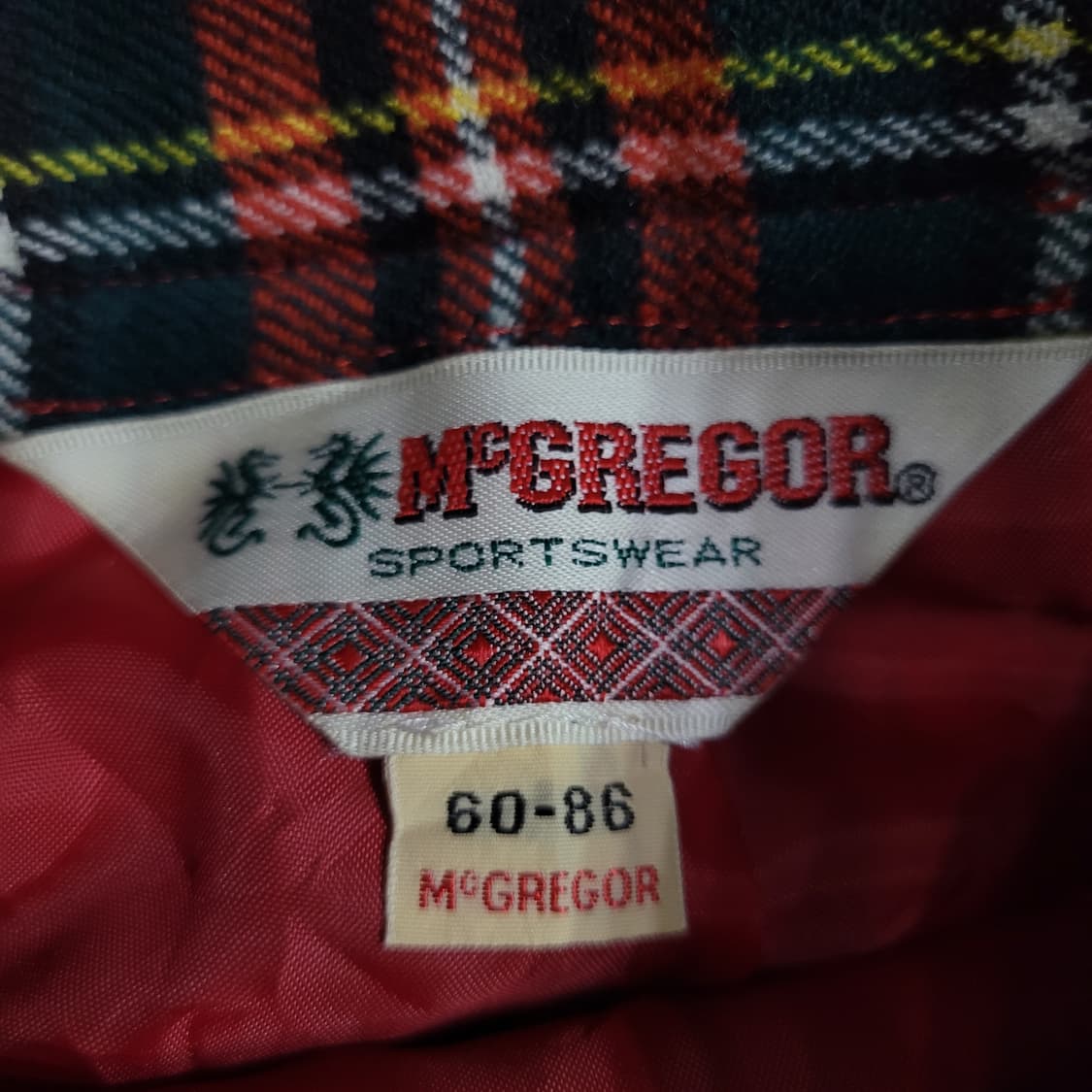 McGREGOR 맥그리거 아카이브 빈티지 타탄체크 랩스커트 상품이미지6