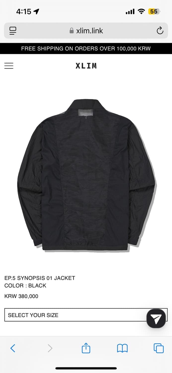 XLIM EP.5 시놉시스 집업 상품이미지2