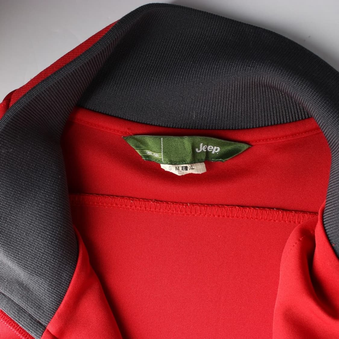 Jeep 성조기 패치 레드 스탠드넥 트랙탑 L 상품이미지5