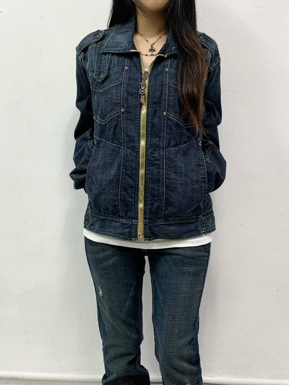 [DIESEL] 디젤 y2k 레터링 데님자켓 상품이미지3