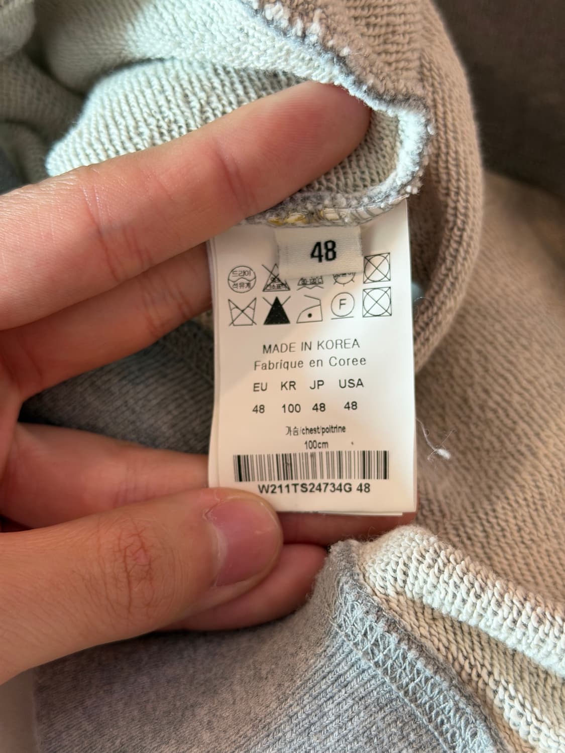 21ss 우영미 백로고 맨투맨 스웻셔츠 그레이 상품이미지6