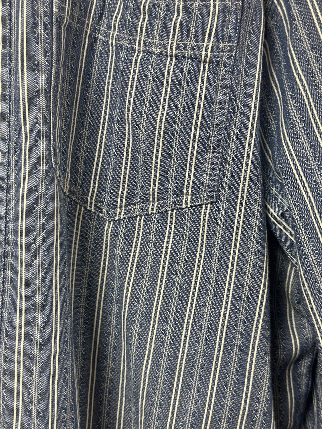 Rrl 인디고 샴브레이 도비 셔츠 L 상품이미지4