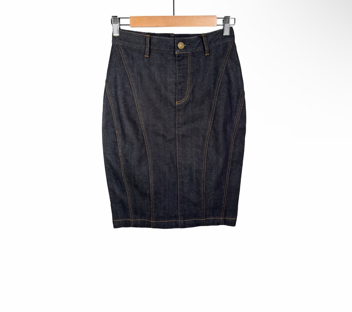 [36] 버버리 여성 데님 미디 치마 스커트 인디고 블루 44820912 상품이미지1
