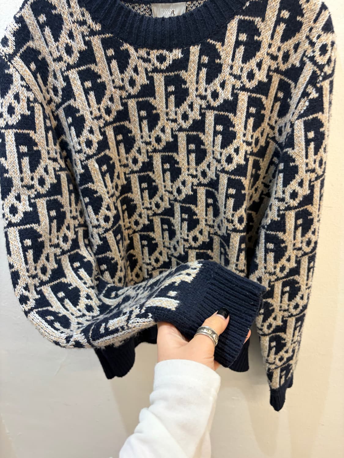 Dior All-Over Logo Jacquard Knit Sweater 상품이미지5