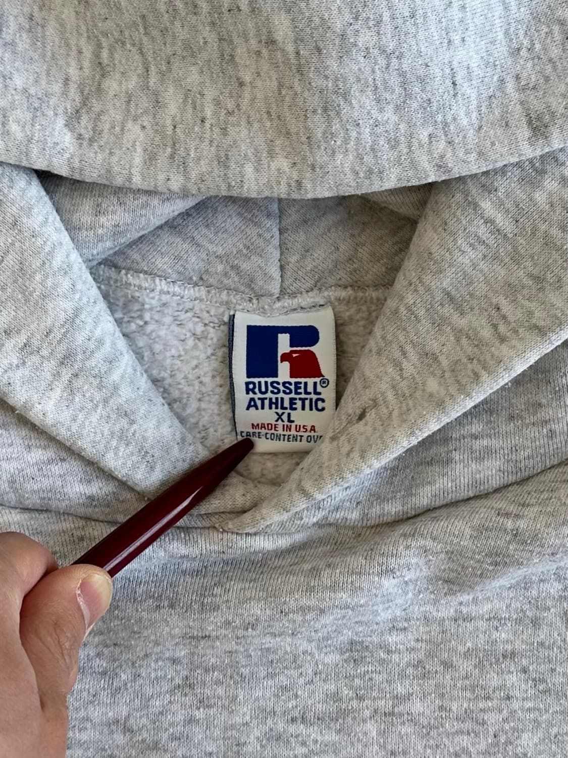 90s 빈티지 러셀 후드 밝은그레이 XL USA 상품이미지6