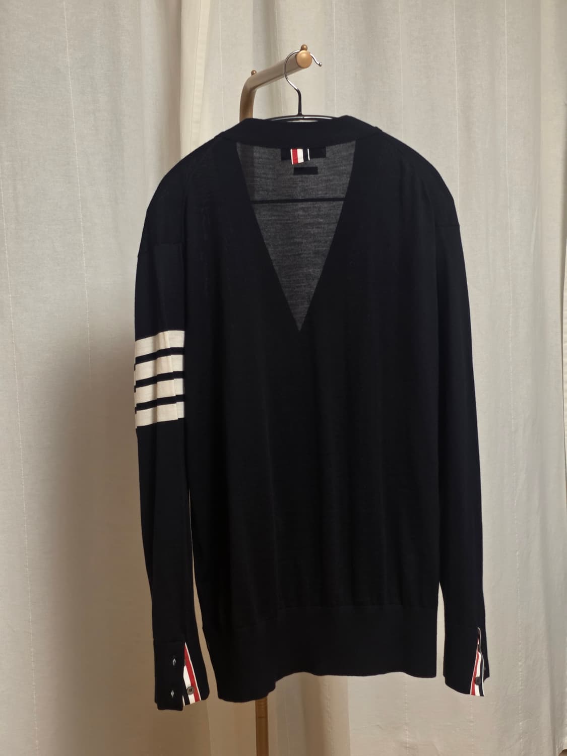 [ 25 / 5size ] 톰브라운 메리노울 사선완장 가디건 네이비 상품이미지7