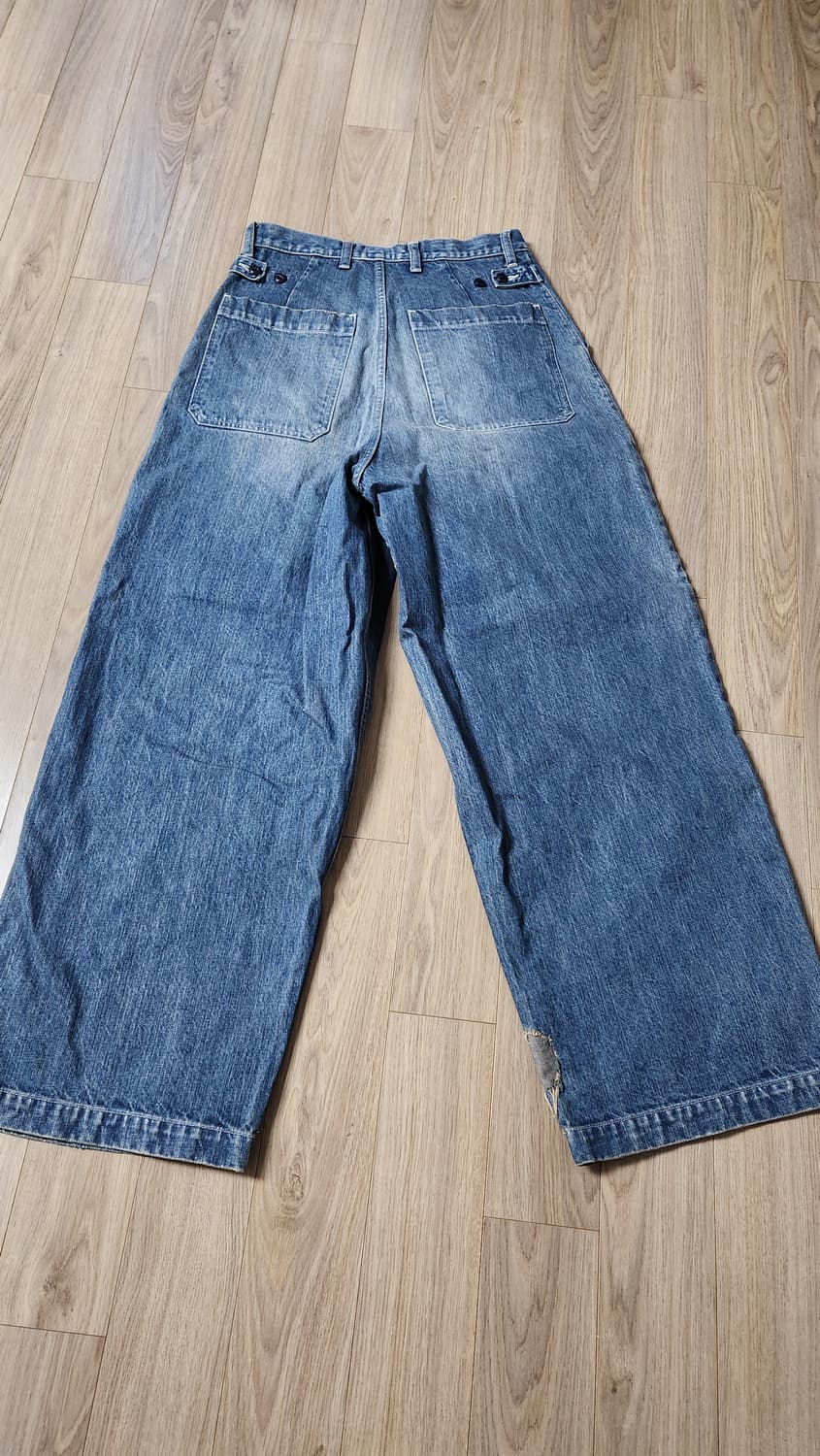 캐피탈 14온즈 데님 퍼티그 배기 팬츠 러쉬필드 리메이크 프로세싱 상품이미지3